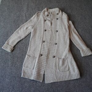 Euston Les Petites Filles‎ Sweater Coat Cardigan Knit Double Breasted Pockets